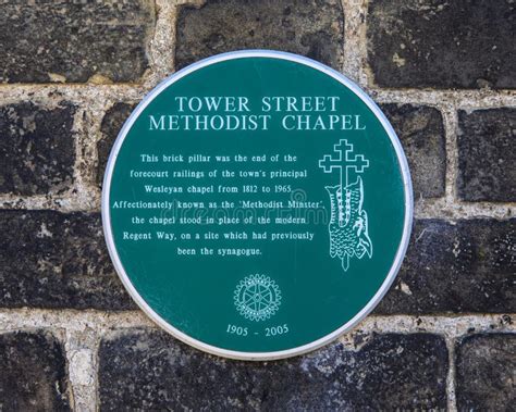 Plaque showing site of the original Tower Street Methodist Chapel, King’s Lynn history