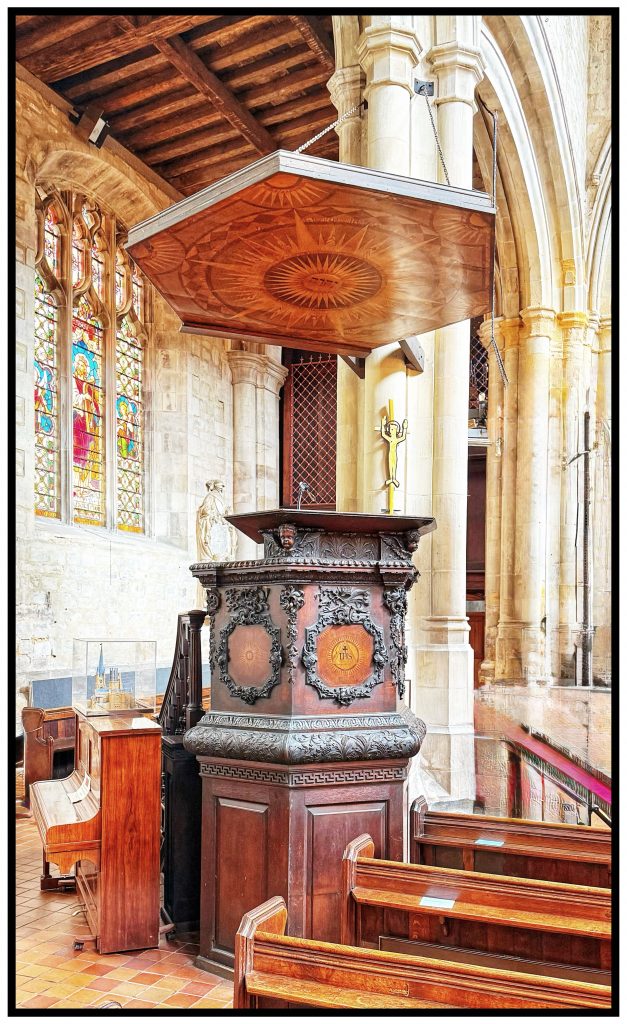 The FEPOW Memorial and Georgian Pulpit in The Minster, King’s Lynn
Photo © James Rye 2026