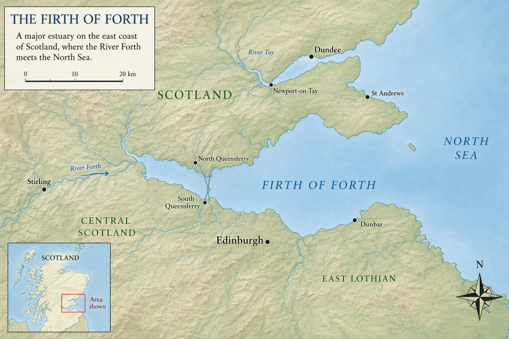 Map showing the Firth of Forth