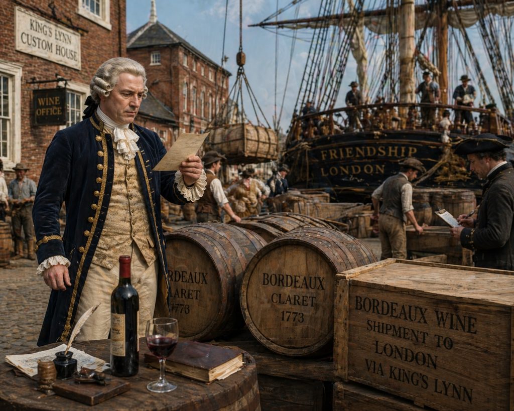 AI image of an C18th Wine Importer