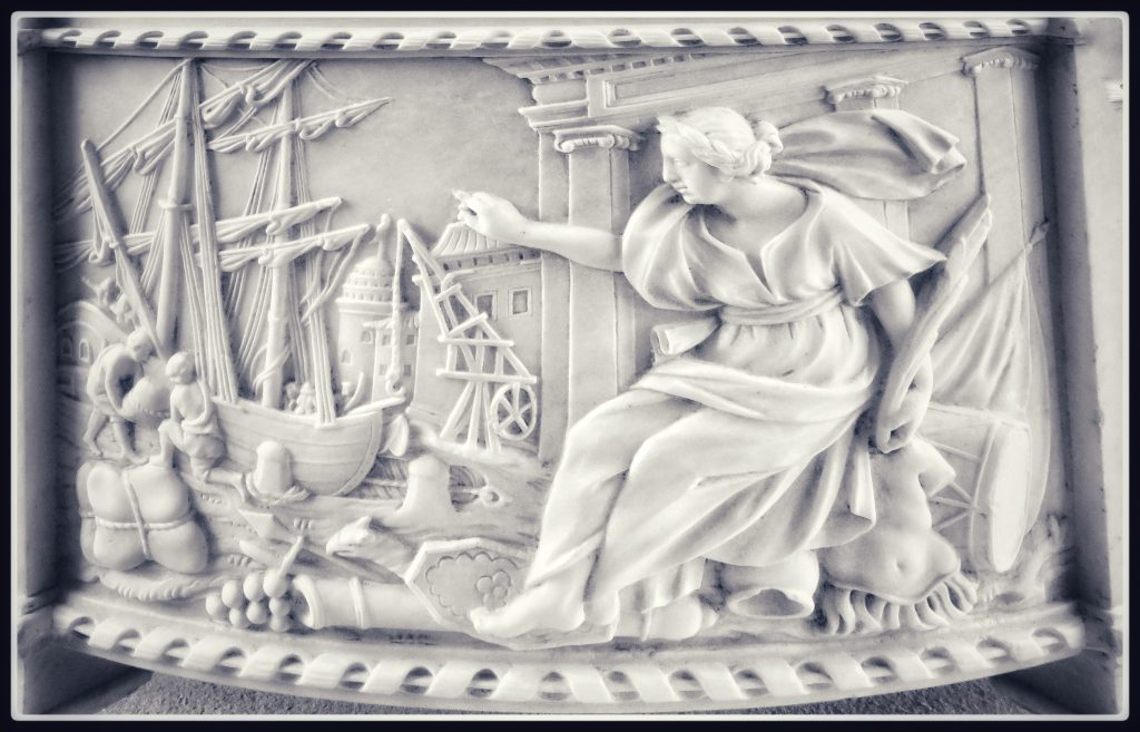 Detail from Funeral Urn, St Nicholas Chapel, King’s Lynn
Photo © James Rye 2022