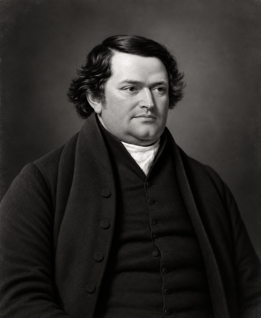 Joseph Lancaster’s lecture in King's Lynn on 8 February 1808 led to the opening of the boys’ school only thirteen weeks later.
Image AI enhanced image of John Hazlitt's painting of Joseph Lancaster about 1818 in the National Portrait Gallery.