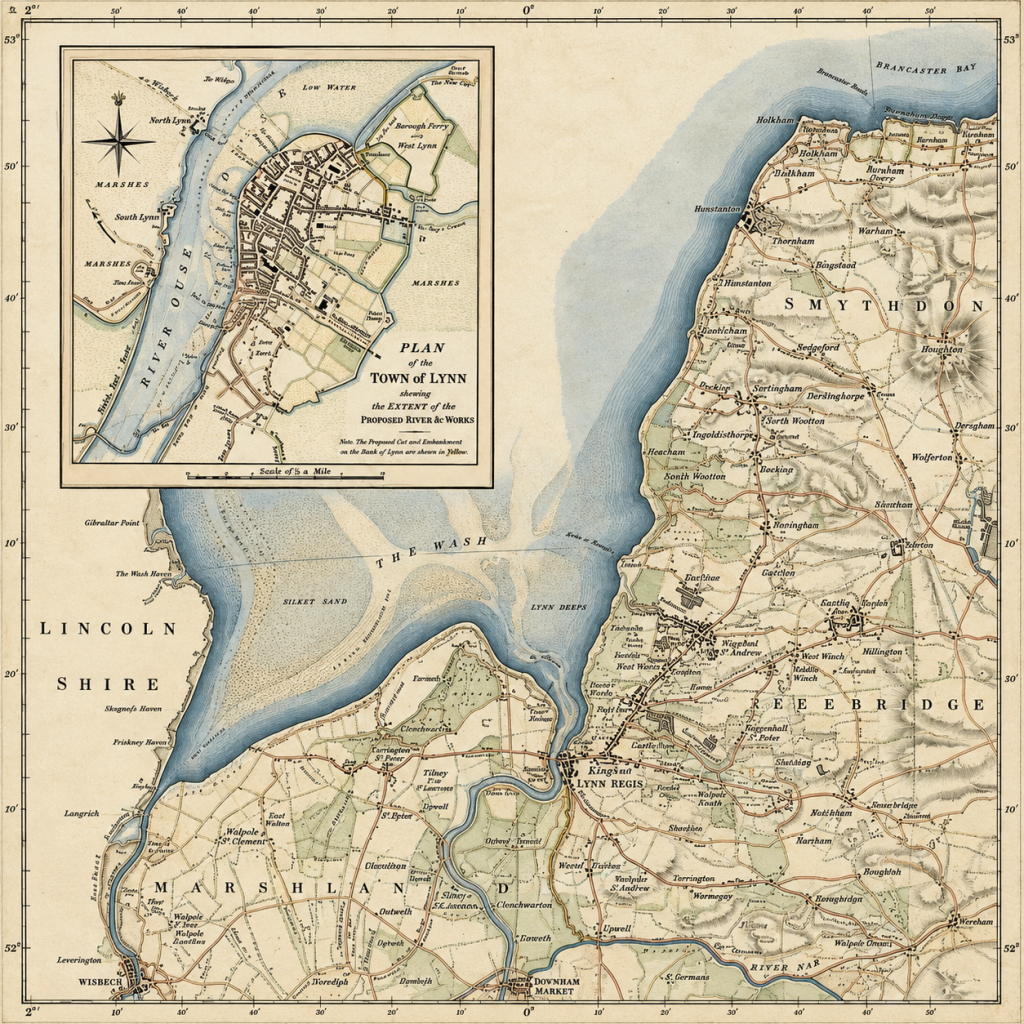 Part of Faden's 1797 map of Norfolk