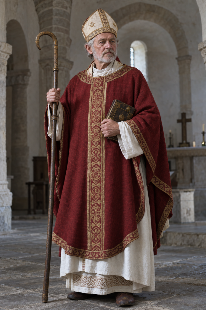 AI generated image of a C12th English Bishop